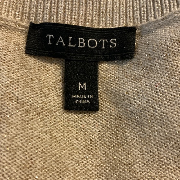 Talbots Metallic Paisley Cardigan M - Picture 6 of 9